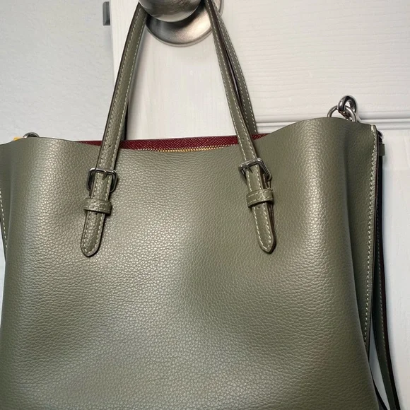 Coach Sage Green Leather Tote and Wristlet Set - Picture 6 of 10